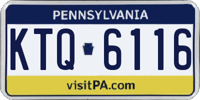 PA license plate KTQ6116