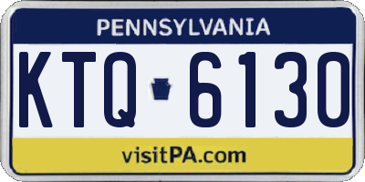 PA license plate KTQ6130