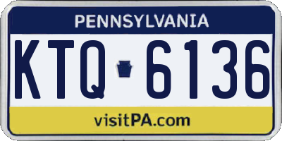 PA license plate KTQ6136