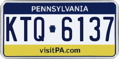 PA license plate KTQ6137