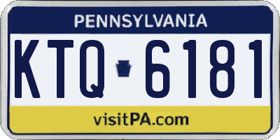 PA license plate KTQ6181