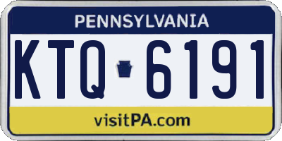 PA license plate KTQ6191