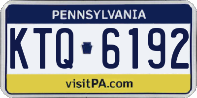 PA license plate KTQ6192