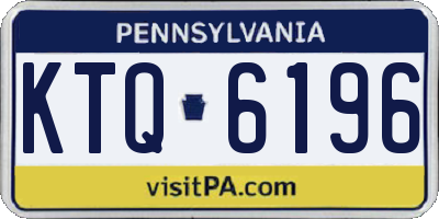 PA license plate KTQ6196