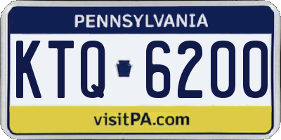 PA license plate KTQ6200