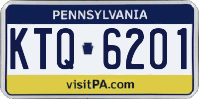 PA license plate KTQ6201
