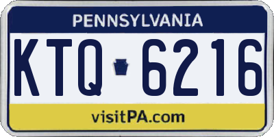PA license plate KTQ6216