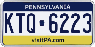 PA license plate KTQ6223