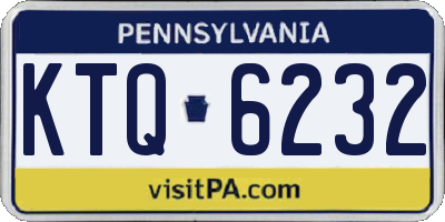 PA license plate KTQ6232