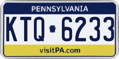 PA license plate KTQ6233