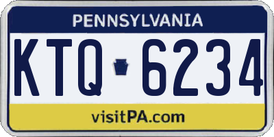 PA license plate KTQ6234