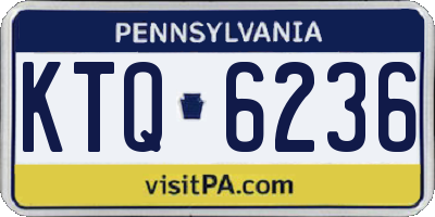 PA license plate KTQ6236