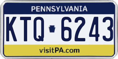 PA license plate KTQ6243