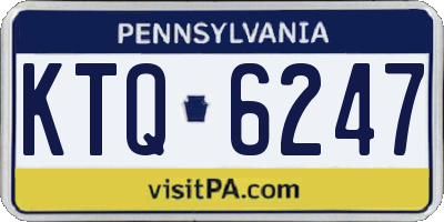 PA license plate KTQ6247