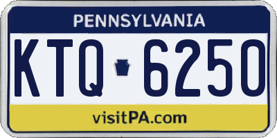 PA license plate KTQ6250
