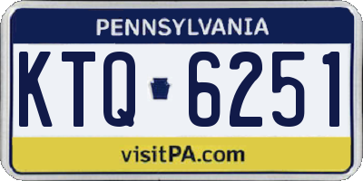 PA license plate KTQ6251