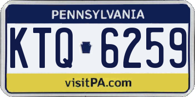 PA license plate KTQ6259