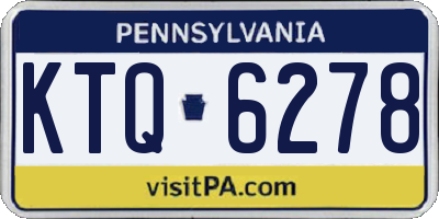 PA license plate KTQ6278