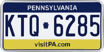 PA license plate KTQ6285