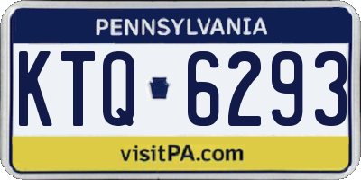 PA license plate KTQ6293