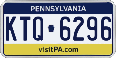 PA license plate KTQ6296