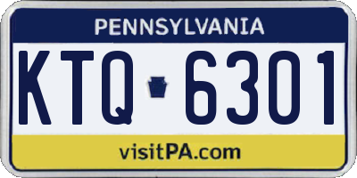 PA license plate KTQ6301