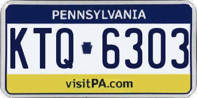 PA license plate KTQ6303