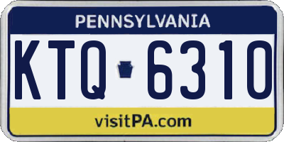 PA license plate KTQ6310