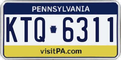 PA license plate KTQ6311