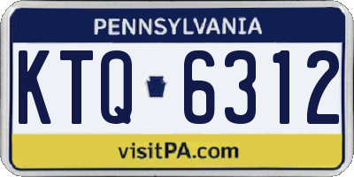PA license plate KTQ6312