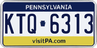 PA license plate KTQ6313
