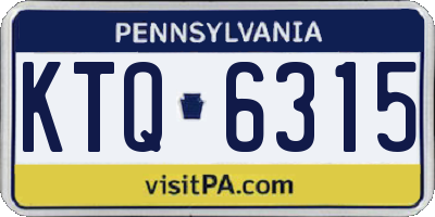 PA license plate KTQ6315