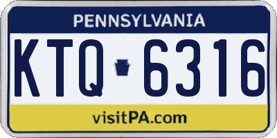 PA license plate KTQ6316