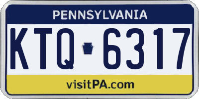 PA license plate KTQ6317