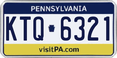 PA license plate KTQ6321