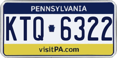 PA license plate KTQ6322