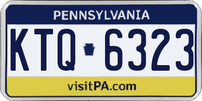 PA license plate KTQ6323