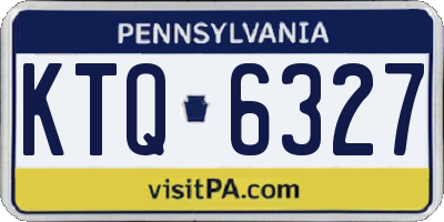 PA license plate KTQ6327