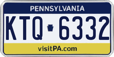 PA license plate KTQ6332