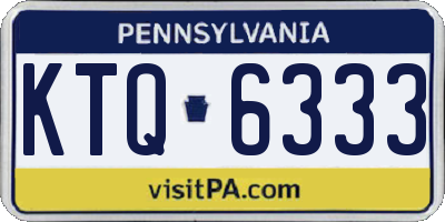 PA license plate KTQ6333