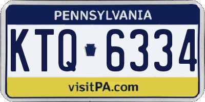 PA license plate KTQ6334