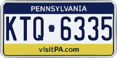 PA license plate KTQ6335