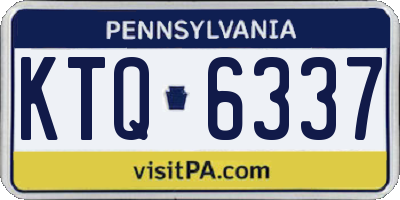 PA license plate KTQ6337