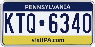 PA license plate KTQ6340