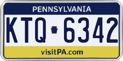 PA license plate KTQ6342