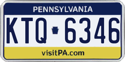 PA license plate KTQ6346