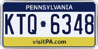 PA license plate KTQ6348