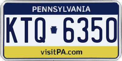 PA license plate KTQ6350
