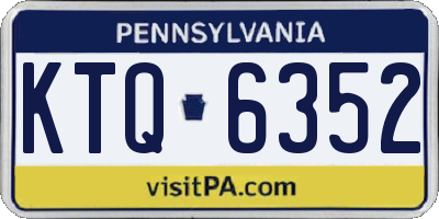 PA license plate KTQ6352