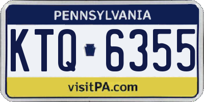 PA license plate KTQ6355